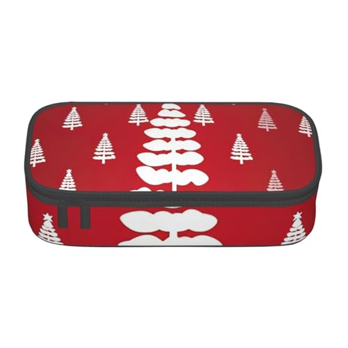 NUYFVG Federmäppchen mit Weihnachtsbaum-Aufdruck, 21,6 x 5,1 x 9,4 cm, multifunktionale Aufbewahrungstasche, Schüler NUYFVG Federmäppchen mit Weihnachtsbaum-Aufdruck, 21,6 x 5,1 x 9,4 cm, multifunktionale Aufbewahrungstasche, Schüler von NUYFVG
