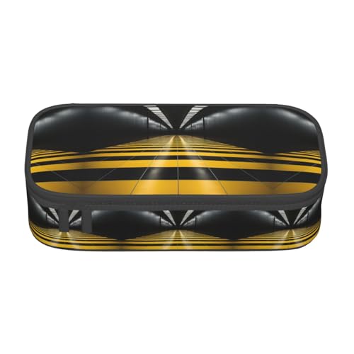 NUYFVG Federmäppchen mit großem Fassungsvermögen, ideal für Reisen oder den täglichen Gebrauch, Gelb / Grau / Schwarz von NUYFVG