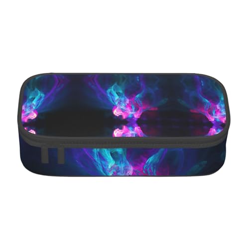 NUYFVG Federmäppchen mit großem Fassungsvermögen und mehreren Fächern, bedruckt, wasserabweisend, Polyester, Schulbedarf-Organizer (quadratisches Design) von NUYFVG