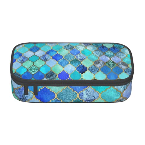 NUYFVG Federmäppchen mit großem Fassungsvermögen und mehreren Fächern, bedruckt, wasserabweisend, Polyester, Schulbedarf-Organizer (quadratisches Design) von NUYFVG