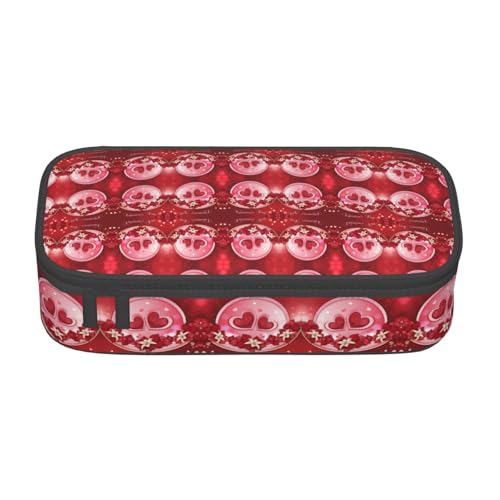 NUYFVG Federmäppchen mit großem Fassungsvermögen und mehreren Fächern, bedruckt, wasserabweisendes Polyester, Schulbedarf-Organizer (quadratisches Design) von NUYFVG