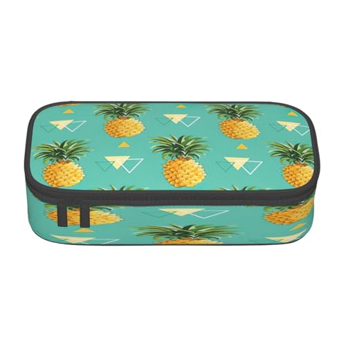 NUYFVG Federmäppchen mit tropischen Früchten, Kiefernholz, großes Fassungsvermögen, tragbare, leichte Schreibwarenbox von NUYFVG