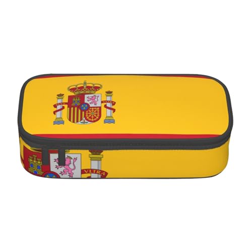 NUYFVG Multifunktionales Federmäppchen mit spanischer Flagge, Schreibwaren, Aufbewahrungstasche, Kosmetikartikel, Erwachsene NUYFVG Multifunktionales Federmäppchen mit spanischer Flagge, Schreibwaren, Aufbewahrungstasche, Kosmetikartikel, Erwachsene von NUYFVG