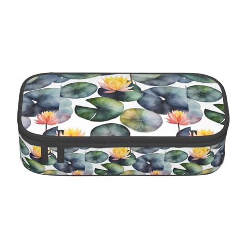 NUYFVG Schwarze Lilienblöcke 1 Druck Multifunktionales Federmäppchen Schreibwaren Aufbewahrungstasche Zubehör Kosmetikartikel Erwachsene von NUYFVG