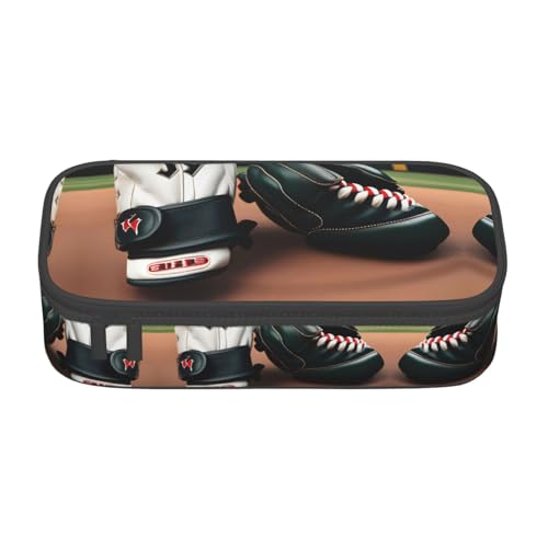 NUYFVG Spezielles Federmäppchen mit Baseball- und Handschuhen, großes Fassungsvermögen, bietet Platz für Stifte, Bleistifte und kleines Zubehör von NUYFVG