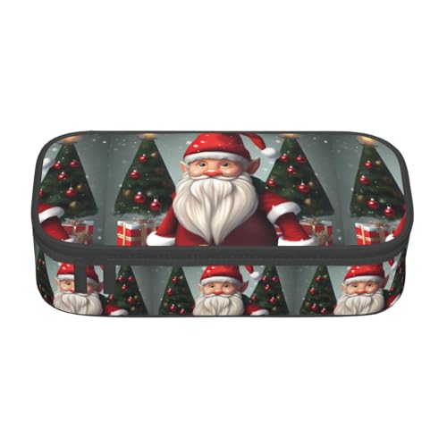 NUYFVG Weihnachts-Federmäppchen mit traditionellem Zwergen-Druck, 21,6 x 5,1 x 9,4 cm, Stil für Stifte, Bleistifte, kleine Gegenstände von NUYFVG