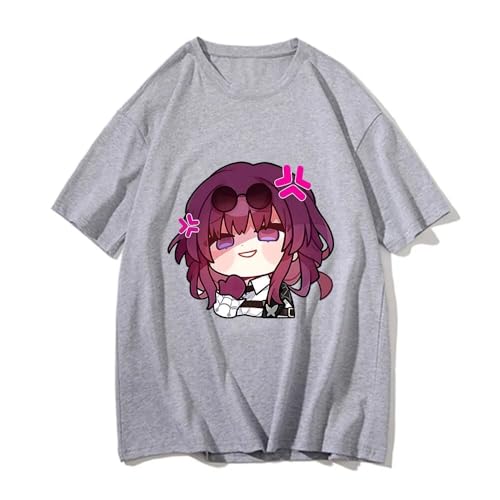 Honkai Star Rail Kafka T-Shirts Men 100% Cotton Take Offence Tshirts Short Sleeve T Shirts Comfortable Four Seasons 2 Grey 3XL von NUmaiTUA