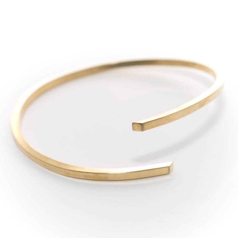 Überlappen Armreif - 18 K Gold Vermeil, Sterling Silber Oder Messing Manschette Mit Verjüngten Enden Überlappen Armreif - 18 K Gold Vermeil, Sterling Silber Oder Messing Manschette Mit Verjüngten Enden von NVMBRDCMBR