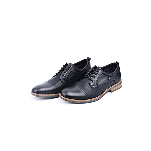 NVNVNMM Oxford-Schuhe für Herren, Anzugschuhe, echtes Leder, Oxford-Schuhe, formelle Schuhe, leger, Business-Schuhe, Schwarze Anzugschuhe, 43.5 EU von NVNVNMM