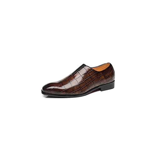 NVNVNMM Oxford Shoes Herren Designer Kleid Schuhe Casual Business Loafers Pointed Toe Oxfords, braun, 39 2/3 EU von NVNVNMM