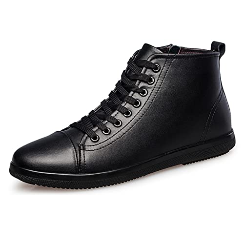 NVNVNMM Schuhe Men Boots Lace-up Warm Men Shoes High Quality Snow Boots Autumn Winter Men(Color:Black,Size:7) von NVNVNMM