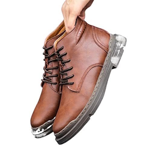 NVNVNMM Schuhe Men's Boots Wearable Mens Business Boots Autumn Winter Casual Shoes Retro Design Men Boot Footwear Ankle Shoes(Color:Bruin,Size:9.5) von NVNVNMM