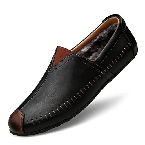 NVNVNMM Schuhe Mens Casual Loafers Shoes Autumn Winter Men Moccasins Driving Shoes Men's Business Shoes(Color:Black,Size:13) von NVNVNMM