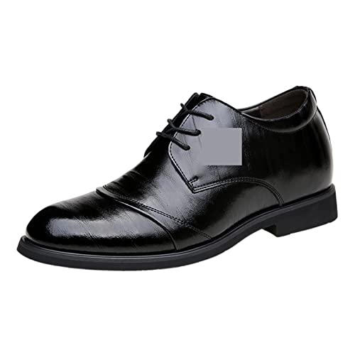 NVNVNMM Schuhe Mens Inner Height Increasing Leather Shoes Business Formal Clothes Increase Breathable Mens Shoes Leather Wedding Shoes(Size:43 EU) von NVNVNMM