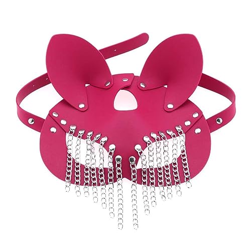 Europäische und Punk-Kette, Leder, Party, Maskerade, Party, Männer und Frauen, dekoratives Auge für Erwachsene, Einheitsgröße, Wie beschrieben Europäische und Punk-Kette, Leder, Party, Maskerade, Party, Männer und Frauen, dekoratives Auge für Erwachsene, Einheitsgröße, Wie beschrieben von NVOQILIN