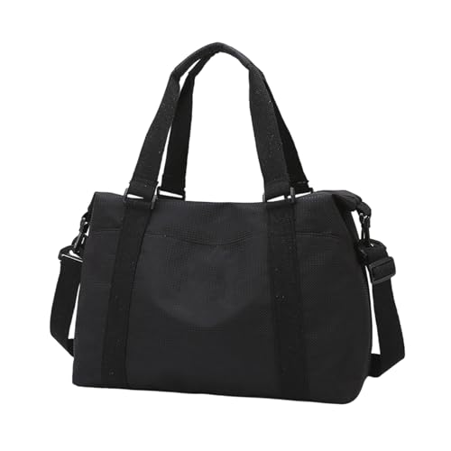 Faltbare Schultertasche mit großer Kapazität, mit separater Nass- und Trocken-Aufbewahrung, ideal für Fitnessausrüstung, Reisen, unverzichtbar, wasserabweisend, Reisetasche für die Nacht, Schwarz von NVOQILIN