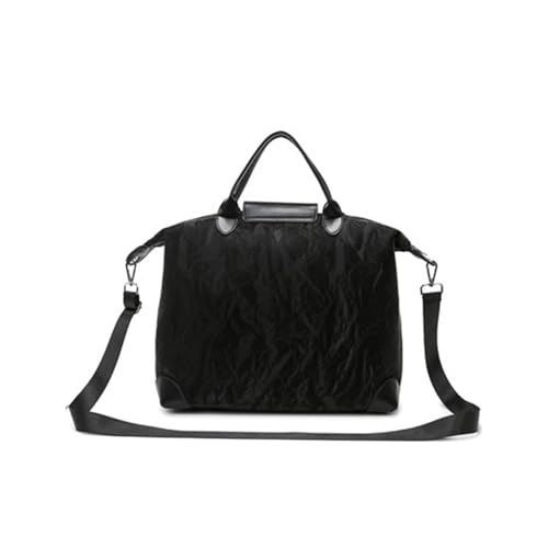 Kompakte Oxford-Reisetasche, Schultertasche mit großem Fassungsvermögen und dicken Griffen, für Pendler im Freien, Sporttasche für Workouts, Schwarz , Mass Beauty von NVOQILIN