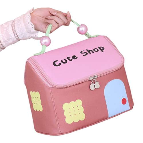 Lovely House Make-up-Tasche, Hand-Kosmetiktasche, große Kapazität, Kulturbeutel, Hautpflege, Reise-Waschmittel für Damen, Kulturbeutel, große Kapazität, Reise-Make-up, schöne Hauskosmetik, helles Lovely House Make-up-Tasche, Hand-Kosmetiktasche, große Kapazität, Kulturbeutel, Hautpflege, Reise-Waschmittel für Damen, Kulturbeutel, große Kapazität, Reise-Make-up, schöne Hauskosmetik, helles von NVOQILIN