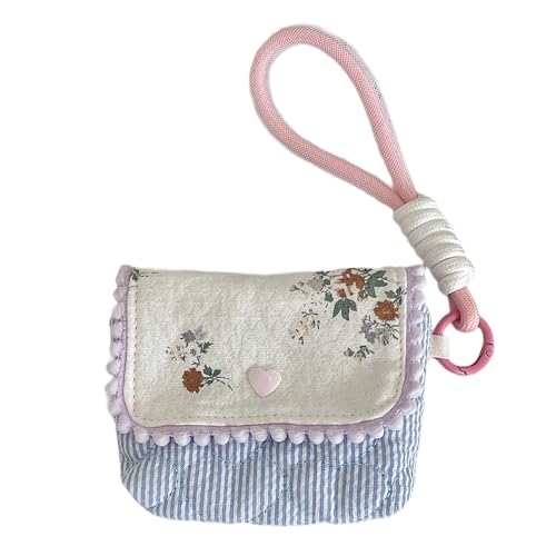 Modische Kameratasche aus Baumwolle mit Blumendruck, tragbare Münztasche, Geldbeutel, Aufbewahrung, Tragetaschen für Outdoor-Aktivitäten, kleine Kameratasche, Farbe6, Mass Beauty von NVOQILIN
