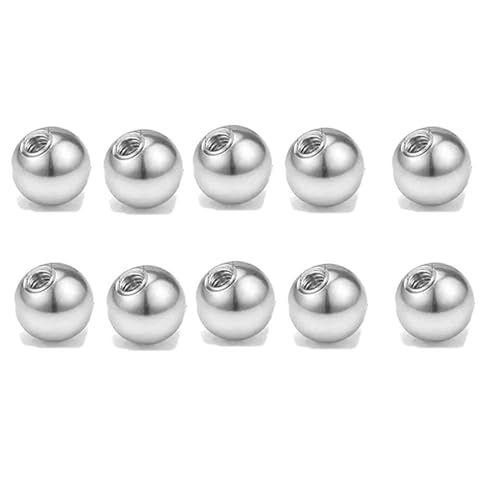 NVOQILIN 10 Stück/Set Chirurgenstahl Außengewinde Ersatzkugel Körperschmuck Lippennagel Pierced Barbell Teile für Damen Herren Barbell Teile Piercing, 8 mm, Wie beschrieben, Wie beschrieben NVOQILIN 10 Stück/Set Chirurgenstahl Außengewinde Ersatzkugel Körperschmuck Lippennagel Pierced Barbell Teile für Damen Herren Barbell Teile Piercing, 8 mm, Wie beschrieben, Wie beschrieben von NVOQILIN