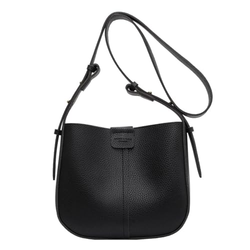 NVOQILIN 2023 Eimertasche mit kleiner Geldbörse, modisch, vielseitig, Schultertasche für Damen und Mädchen, einfarbig, Crossbody, großes Fassungsvermögen, modische Schulter, Schwarz , One Size von NVOQILIN