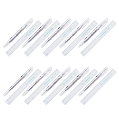NVOQILIN Augenbrauen-Marker mit doppelter Spitze, Microblading-Marker mit Papierlineal, Doppelspitze, Make-up-Positionierungsstift, 10 Stück von NVOQILIN