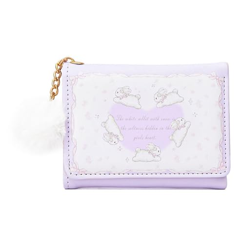 NVOQILIN Damen-Geldbörse mit Kartenhalter, Münzgeldbörse, schöne Kleingeldbörse, Cartoon-Kaninchen, kurze PU-Ledergeldbörse für Reisen, dreifach gefaltet, hübsch, kurz, PU-Leder für Kleingeld von NVOQILIN