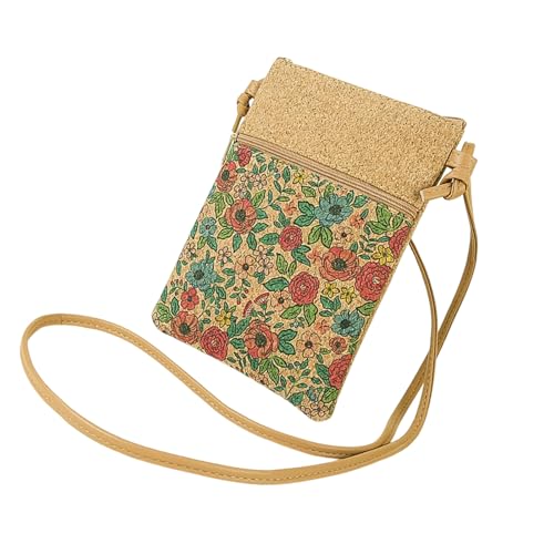 NVOQILIN Damentasche mit Blumendruck, Kuriertasche, Münzgeldbörse, kleine Schultertasche, Handy, stilvolle Umhängetasche für den täglichen Gebrauch, stilvolle Schultertasche, Blumendruck, Crossbody von NVOQILIN