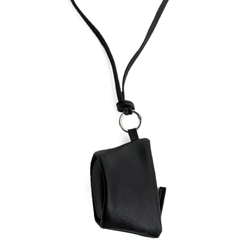 NVOQILIN Einzigartige Brustbeutel mit Reißverschluss, verstellbarer Riemen, praktische PU-Geldbörse, Kleingeldtasche für den täglichen Gebrauch, kleine Umhängetasche, Schwarz , One Size von NVOQILIN