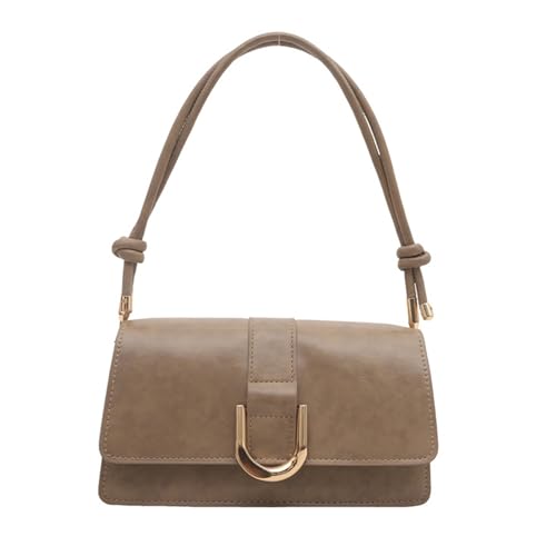NVOQILIN Elegante Umhängetasche aus PU-Leder für Büro, Einkaufen oder gesellschaftliche Veranstaltungen, mit verstellbarem Riemen, Büro- und Freizeittasche, khaki, One Size von NVOQILIN