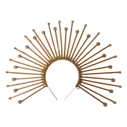 NVOQILIN Fünfzackiger Stern Rundkopf Schnalle Kronen Party Halloween Kostüm Kopfbedeckung Hexenkleid Haarschmuck Kronen Kopfschnalle Haarband Haarschmuck von NVOQILIN