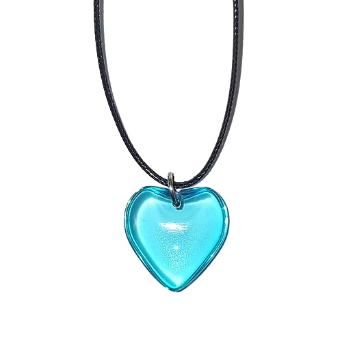 NVOQILIN Halskette mit Herz-Anhänger im Gothic-Stil, schwarz, elegant, verstellbar, schlichtes Design, Schmuck, Liebesanhänger, Halskette für Damen, Einheitsgröße, Wie beschrieben, Wie beschrieben von NVOQILIN