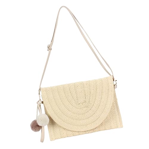 NVOQILIN Handgefertigte Umhängetasche für Damen, Urlaubstasche, Strand, Mädchen, einfache Umhängetasche, tägliche Strohkuriertasche, Stroh, Strand, einfache Umhängetasche, handgefertigte Schulter für NVOQILIN Handgefertigte Umhängetasche für Damen, Urlaubstasche, Strand, Mädchen, einfache Umhängetasche, tägliche Strohkuriertasche, Stroh, Strand, einfache Umhängetasche, handgefertigte Schulter für von NVOQILIN