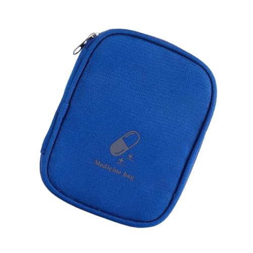 NVOQILIN Leere Erste-Hilfe-Taschen für Medikamente, Notfall-Aufbewahrungstasche, leere Erste-Hilfe-Taschen für Damen und Herren, praktische Pillentasche, blau, Mass Beauty von NVOQILIN