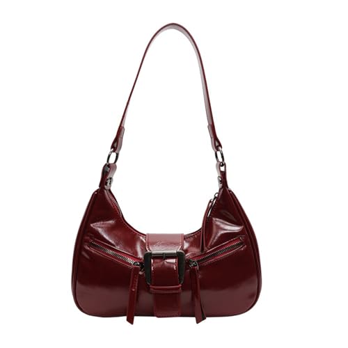 NVOQILIN Moderne Damen-Unterarmtasche aus PU-Leder, Schultertasche, Crossbody-Tasche mit verstellbarem Riemen, für Einkaufen, Pendeln oder Partys, moderne Umhängetasche, B, One Size von NVOQILIN