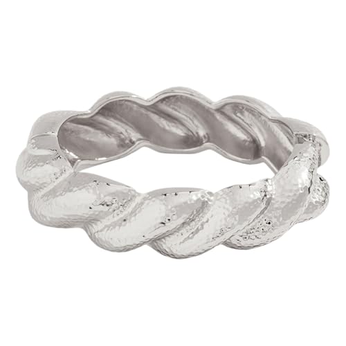 NVOQILIN Moderner Punk-Metall-Armreif, breiter Armreif, Schmuck, Legierung, Textur, Geschenk für Frauen und Mädchen, unregelmäßiger Armreif, Einheitsgröße, Wie beschrieben von NVOQILIN