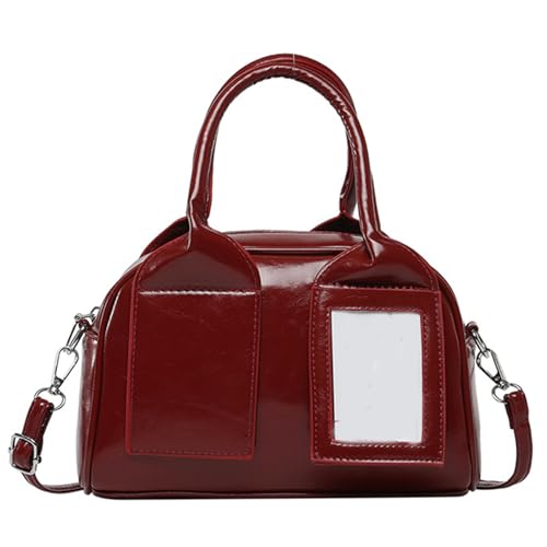 NVOQILIN Modische Umhängetasche aus PU-Leder mit bequemem, verstellbarem Riemen, Crossbody-Tasche für Freizeit, Büro oder Reisen, PU-Handtasche, rot, One Size NVOQILIN Modische Umhängetasche aus PU-Leder mit bequemem, verstellbarem Riemen, Crossbody-Tasche für Freizeit, Büro oder Reisen, PU-Handtasche, rot, One Size von NVOQILIN