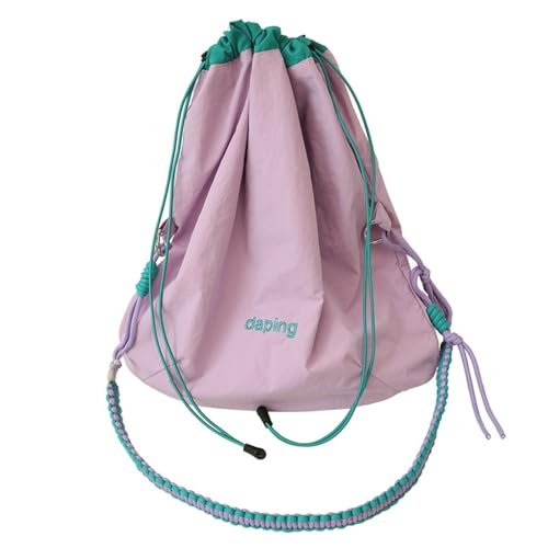 NVOQILIN Modische Umhängetasche mit Kordelzug und verstellbarer Kapazität und praktischer Nylon-Schultertasche, Handtasche für den täglichen Gebrauch, lässige Versammlungstasche, a, One Size NVOQILIN Modische Umhängetasche mit Kordelzug und verstellbarer Kapazität und praktischer Nylon-Schultertasche, Handtasche für den täglichen Gebrauch, lässige Versammlungstasche, a, One Size von NVOQILIN