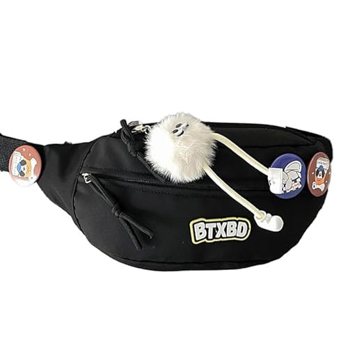 NVOQILIN OralGos Damen Bauchtasche mit verstellbarem Riemen, niedliche Brusttasche, Buchstaben-Bauchtasche, japanischer Stil, Umhängetasche, schöne Hüfttasche NVOQILIN OralGos Damen Bauchtasche mit verstellbarem Riemen, niedliche Brusttasche, Buchstaben-Bauchtasche, japanischer Stil, Umhängetasche, schöne Hüfttasche von NVOQILIN