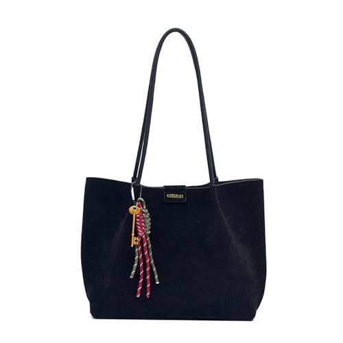 NVOQILIN PU Underam Bags Fashion Damen Handtasche Große Kapazität Slouchy Pendeln Schultertasche für den täglichen Gebrauch und besondere Anlässe Büro Damentasche, Schwarz , One Size von NVOQILIN