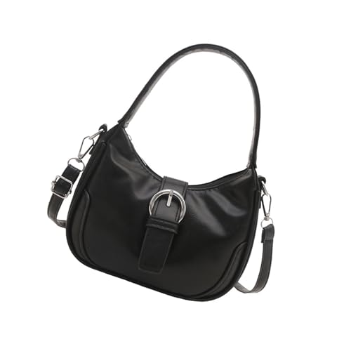 NVOQILIN Stilvolle Pendlertasche mit reichlich Stauraum, PU-Leder, Umhängetasche, Umhängetasche für wichtige Gegenstände und Bürokleidung, große Kapazität, Schwarz , One Size von NVOQILIN