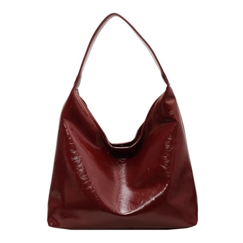 NVOQILIN Stilvolle Schultertasche aus PU-Leder mit geräumigem Innenfach für Arbeit, Schule und Reisen, B, One Size von NVOQILIN