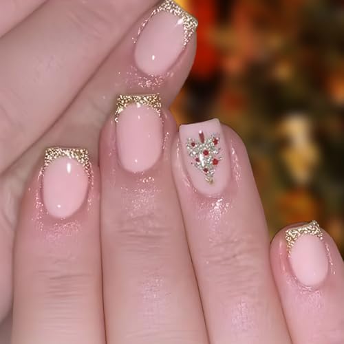 Quadratische Nagelspitzen, Kunstkleber zum Aufkleben, zum Aufdrücken, für Damen und Mädchen, zum Aufkleben auf künstliche Nägel von NVOQILIN