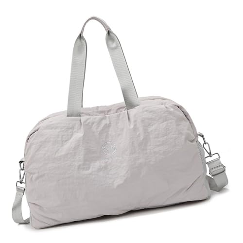 Reißfester Oxford-Turnbeutel mit großer Kapazität und mehreren Fächern für Sport, Reisen, Mutterschaft, unverzichtbare Sporttasche, grau, Mass Beauty von NVOQILIN