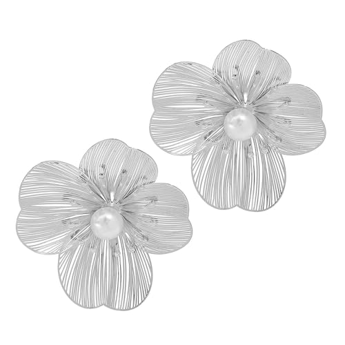 Stilvolle Perlen verzierte Blumenohrringe zur Verschönerung des täglichen Outfits, Geschäftstreffen oder Abendpartys, Blumendesigns Stilvolle Perlen verzierte Blumenohrringe zur Verschönerung des täglichen Outfits, Geschäftstreffen oder Abendpartys, Blumendesigns von NVOQILIN