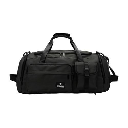 Turnbeutel Große Kapazität Reisetasche Gepäck Fitness mit Trocken- und Nasstrennung Übernachtung Weekender Gym Multifunktional Reise Training Trockene Nass Trennung Fitness, Schwarz , Mass Beauty von NVOQILIN