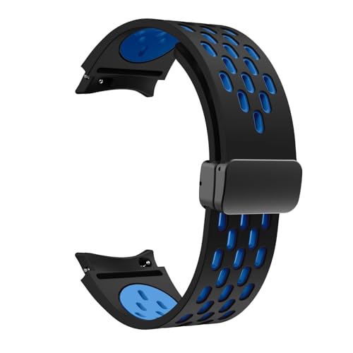 NVVVNX 20 mm Silikonarmband für Samsung Galaxy Watch 7 6 5 4 40 mm 44 mm 5Pro 45 mm Magnetschnalle ohne Lücken Band 6 Classic 43 mm 47 mm 42 Armband-Uhrenarmbänder(BU-B,Watch 4 5 6 7 40MM) von NVVVNX