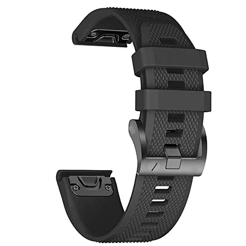 NVVVNX 26 mm 22 mm Schnellverschluss-Uhrenarmband für Garmin Fenix 7, 7X, 6, 6X, Pro 5, 5X, 3, 3HR, Silikon, einfach anzubringen, Armband von Correa, 26mm Width, Achat von NVVVNX