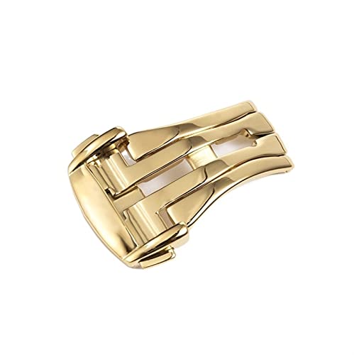 NVVVNX Faltschließe für Omega-Uhrenarmbänder, Faltschließe, Gürtellogo, 16 mm, 18 mm, 20 mm, Lederarmband, Zubehör, Silber, Gold, Rose(Gold,18mm) von NVVVNX