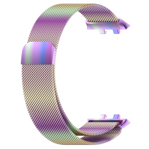 NVVVNX Für OPPO Uhr Armband Für OPPO Uhr 1 Mesh Magnetische Stahlband 41mm 46mmUhrenarmband(Colorful,46mm) von NVVVNX